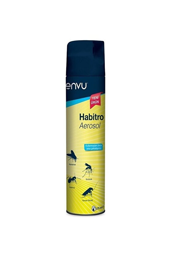 Habitro Aerosol Sivrisinek Karasinek Haşereye Karşı Etkili Böcek İlacı Sprey 275 ml