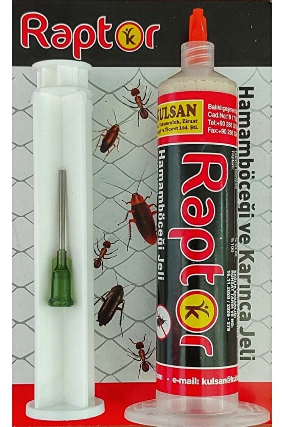 Raptor Jel Hamamböceği Ve Karınca Jeli 35 Gr Böcek Ilacı Yem