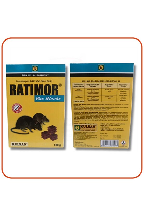Ratimor Wax Mum Blok Fare Zehiri | 100 Gram