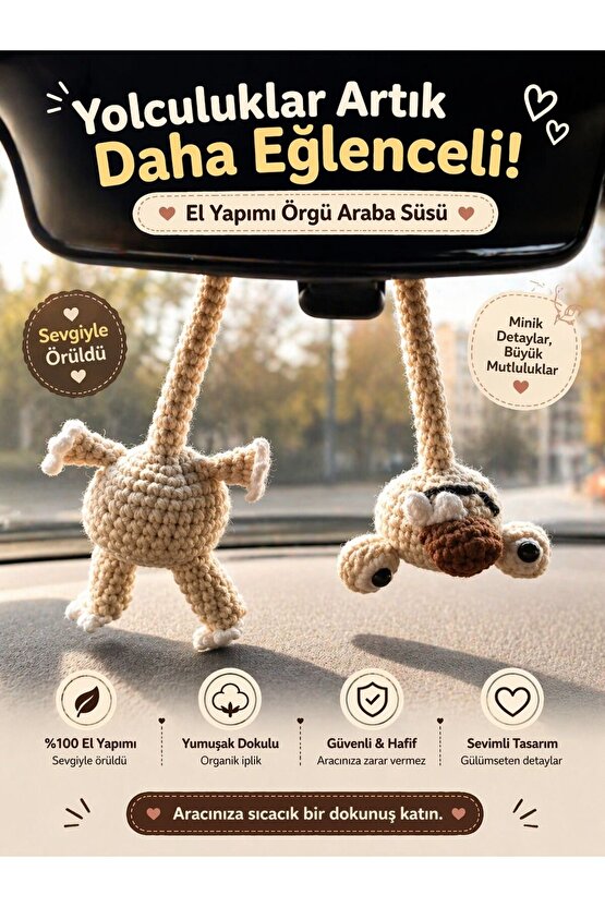 Buz devri sid çanta süsü , çanta charmı , direksiyon süsü, amigurumi aksesuar TELLİ