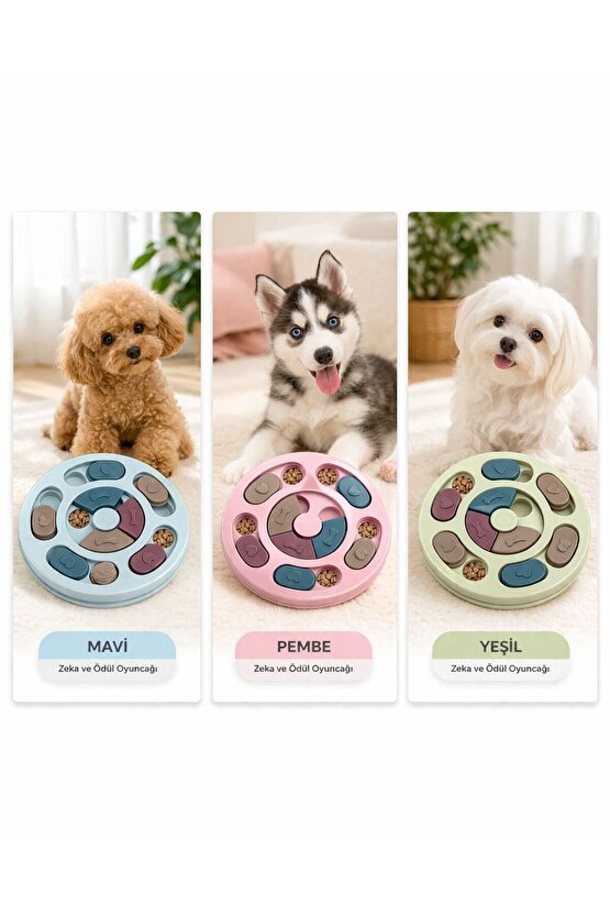 Köpek Zeka Oyuncağı Mama Bulmaca Kaydırmalı Ödül Oyunu Anti Stres Eğitici Puzzle KUTULU GÖNDERİM