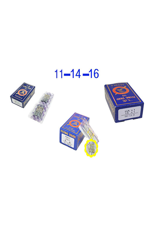 Zetina Bernina Janome SET HALİNDE 3 PAKET 11-14-16 Ev Tipi Makine İğnesi 30 ADET
