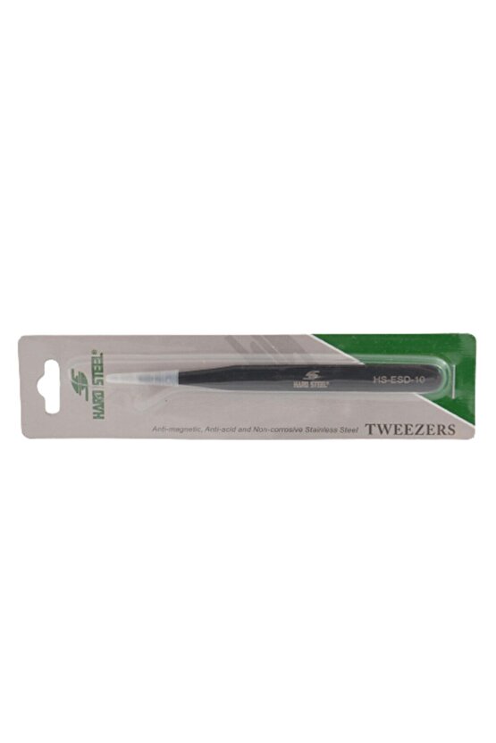 Antistatik Paslanmaz Çelik Sivri Uçlu 110mm Cımbız  HS-ESD-10
