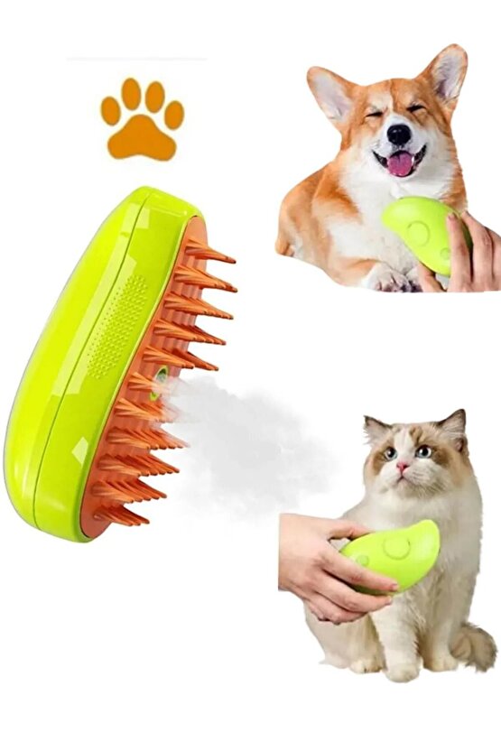Buharlı Kedi & Köpek Yıkama Fırçası Tarağı Yumuşak Silikon