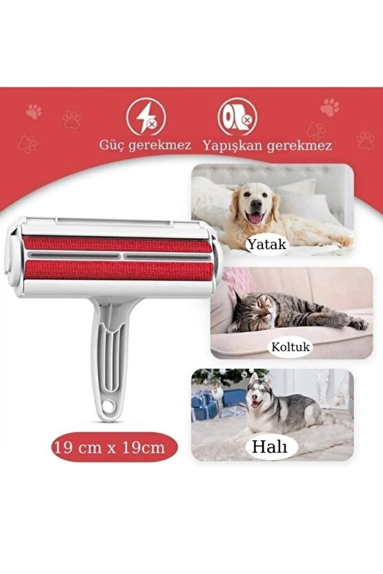 Hazneli Kedi Köpek Tüy Temizleyici Kıl Toz Toplayıcı Temizleyici Gırgır 2 Yönlü