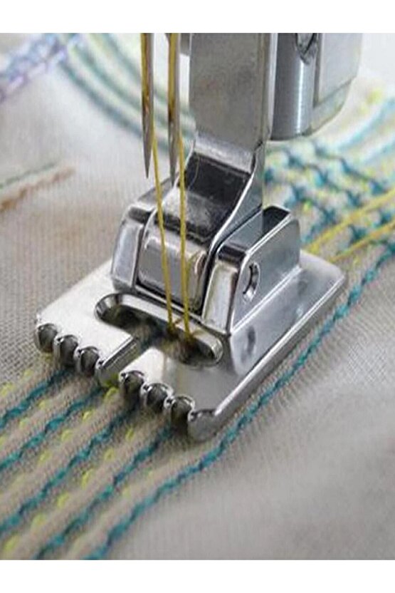 Singer Bernina Janome Çift Iğne Ve Nervür Ayak Set (iğne Paket Içinde 2mm,3mm Ve 4 Mmdir.)