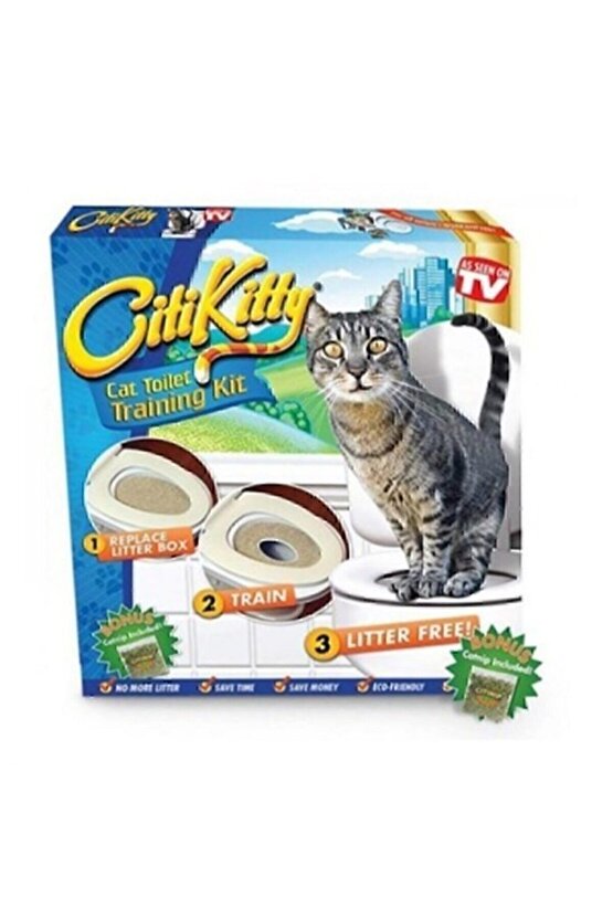Citi Kitty Kedi Tuvalet Eğitim Seti Klozet Alıştırma Aparatı