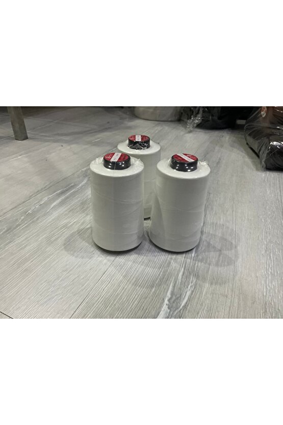 120 numara polyester dikiş ipi 5000 metre 3 adet beyaz 3 adet siyah gönderilmektedir