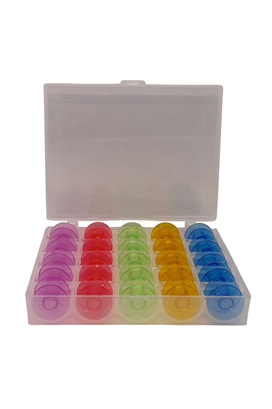 Ev Tipi Aile Dikiş Makinesi Plastik Geniş Masura Renkli (Kutulu)  HM2518M 25 Adet