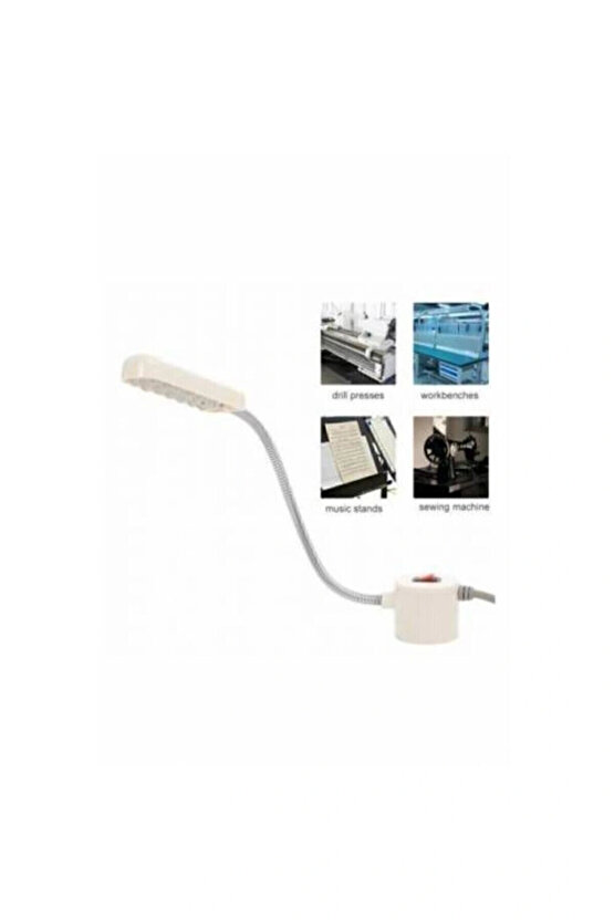 T Spiral Dikiş Makinası Lambası Mıknatıslı 10 Ledli