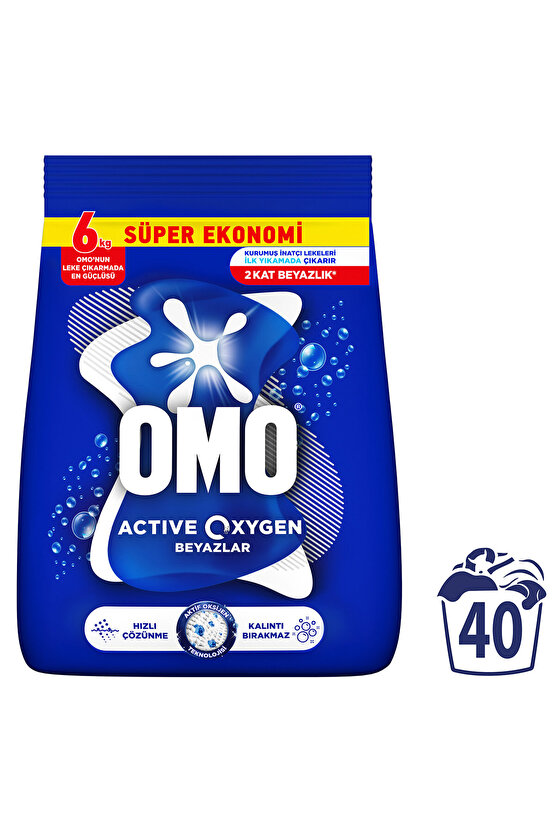 Active Oxygen Beyaz Çamaşırlar Için Toz Deterjanı 6 Kg