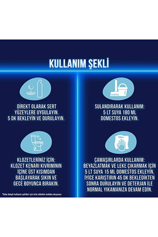 Toz Deterjan 7.5 kg Domestos Dağ Esintisi 750 ml Cif Power & Shine Banyo + Mutfak Sprey 750ml