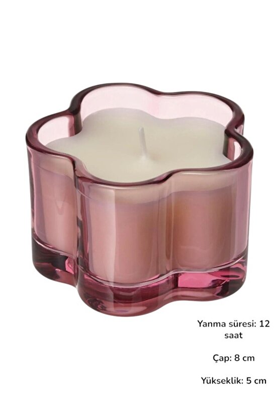 MORKULLA bardakta kokulu mum Duru Shop, çok renkli, ( Pembe - Sarı - Mavi ) - 3 Adet