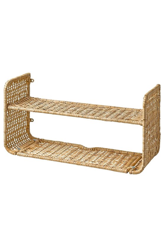 Duvar rafı, rattan, 60x20 cm
