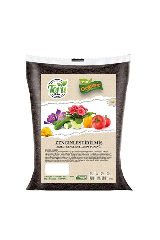 Toru Bahçe Akıllı Toprak Torf 20 Lt Süper Karışım