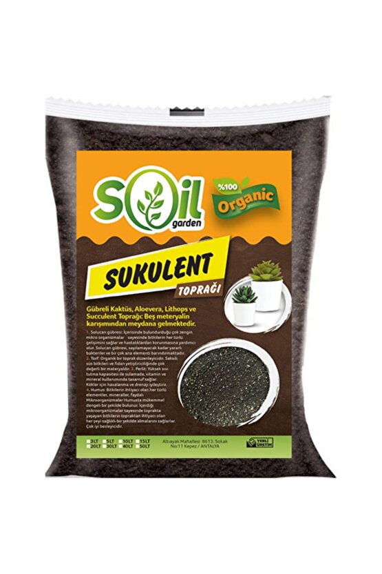 Soil Garden Sukulent Toprağı Özel Karışım 50 Lt