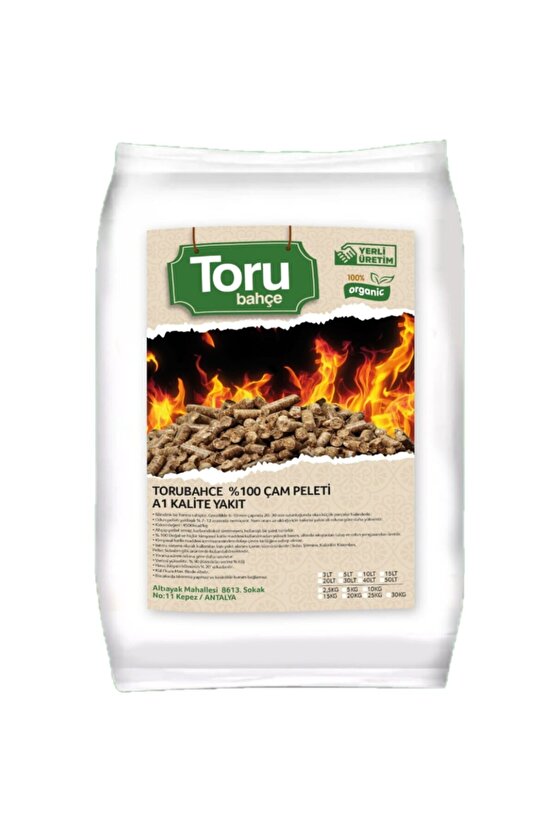 %100 Çam Peleti A1 Kalite Yakıt Için 40 Lt ( 21-22 Kg)
