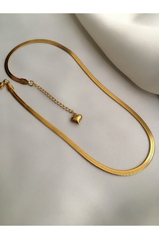 Bh Td075 Gold Zincir Çelik Kolye