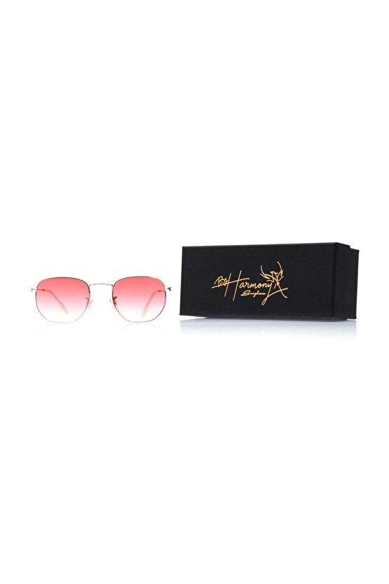 Unisex Güneş Gözlüğü BH DK002 Gold Kırmızı
