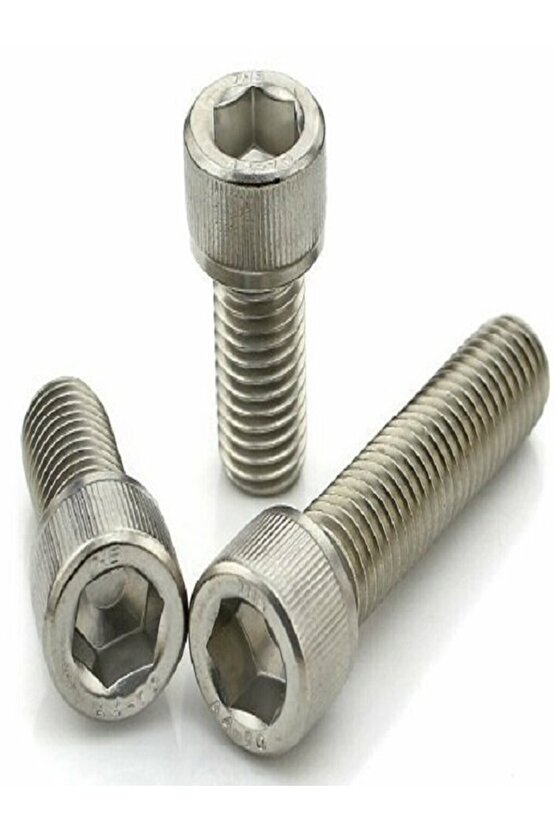 M5X35mm İMBUS CİVATA - BEYAZ - DİN933 - 100 ADET