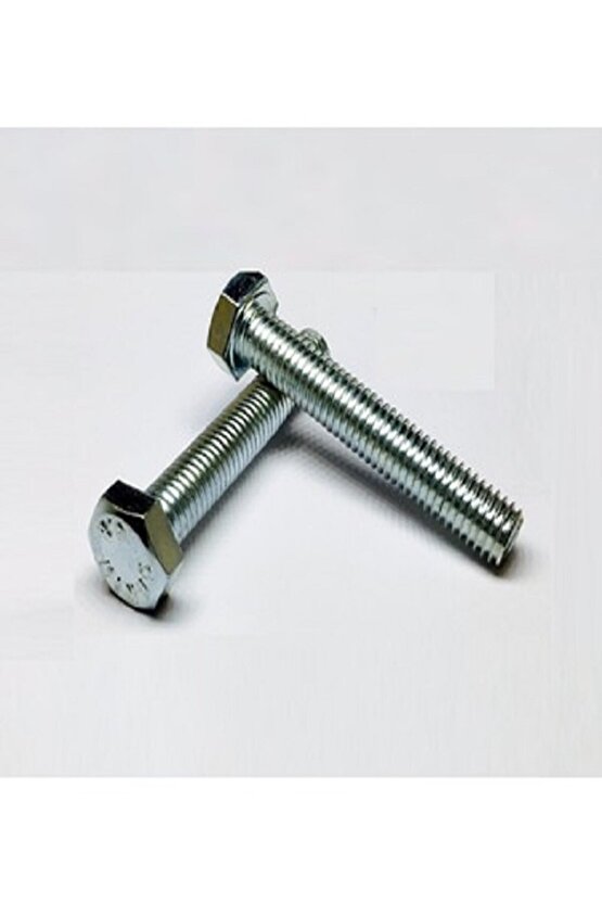 M8X40mm ANAHTAR BAŞ METRİK CİVATA - BEYAZ - DİN933 - 50 ADET