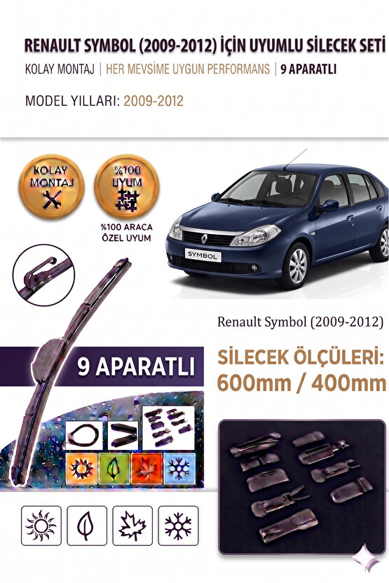 Renault Symbol Ön Cam Silecek Takımı 2009-2012