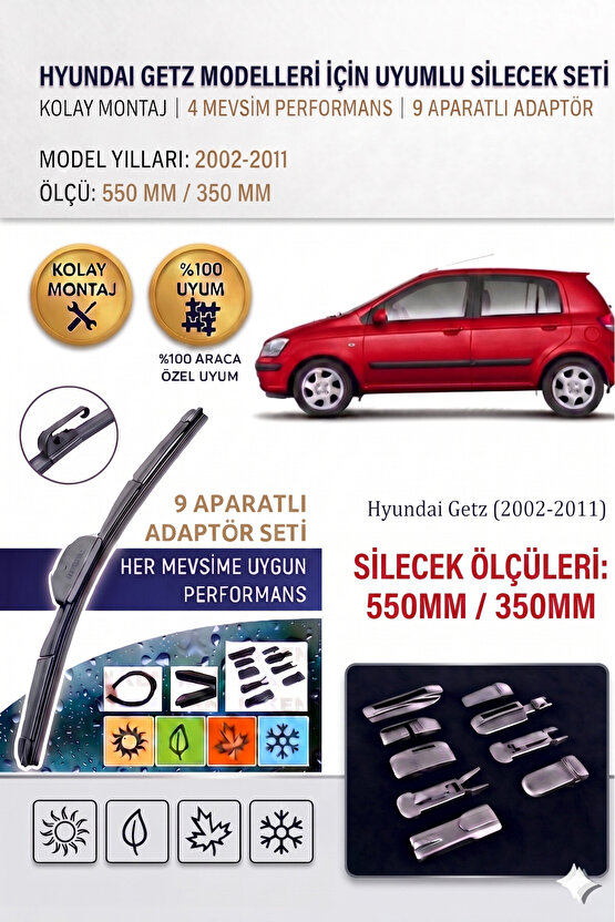 Hyundai Getz Ön Cam Silecek Takımı 2002-2011