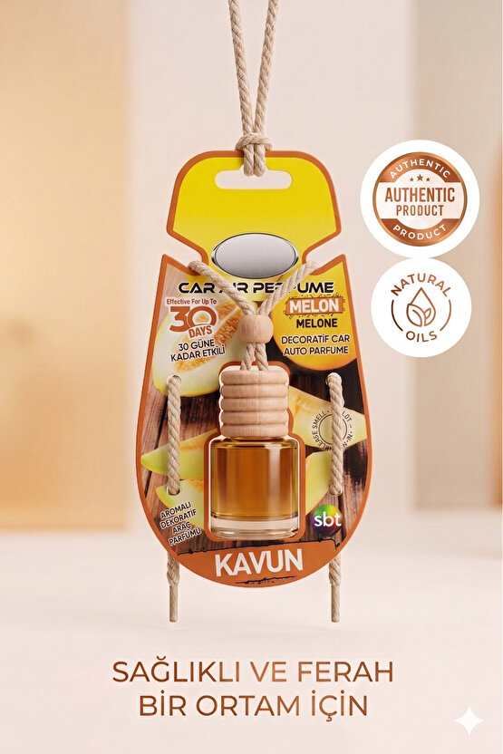 Kavun Aynaya Asmalı İpli Aromalı Dekoratif Araç Parfümü