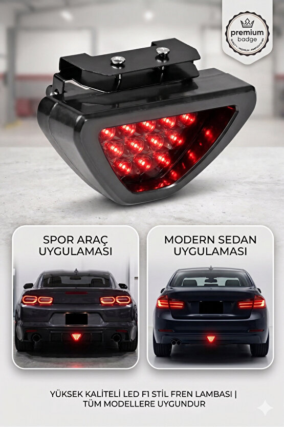 F1 Arka Stop Ledi Çakarlı Fren Lambası 12V