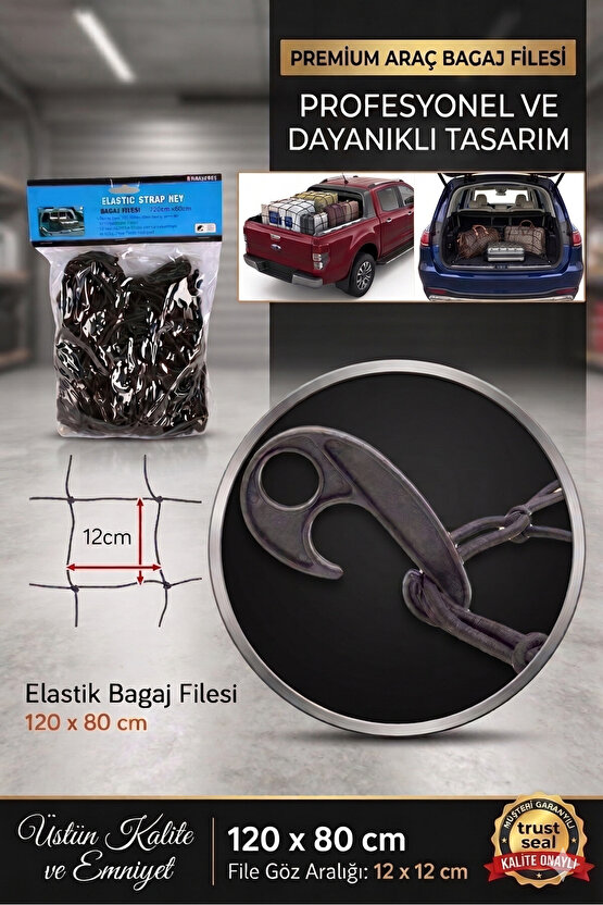 Elastik Bagaj Filesi Düzenleyici 120x80 cm