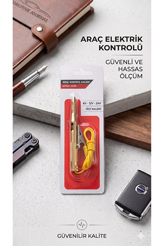 Oto Elektrik Kontrol Kalemi 6V 12V 24V Arıza Tespit Cihazı