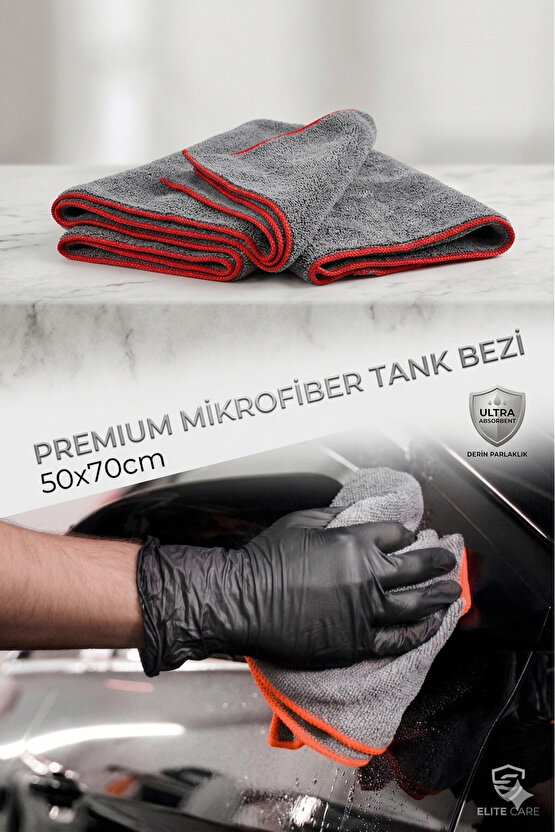 Mikrofiber Oto Yıkama Kurulama ve Temizlik Bezi TANK (FİL ) 50x70 cm
