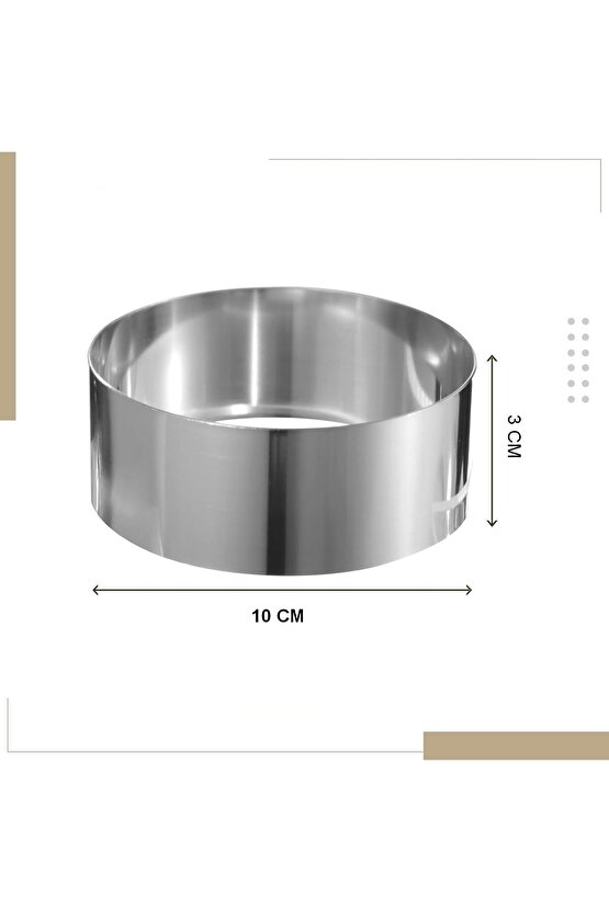 Mold Chef Yuvarlak Hamburger Ekmeği Pişirme Kalıbı Çap 10 cm 6 LI Set