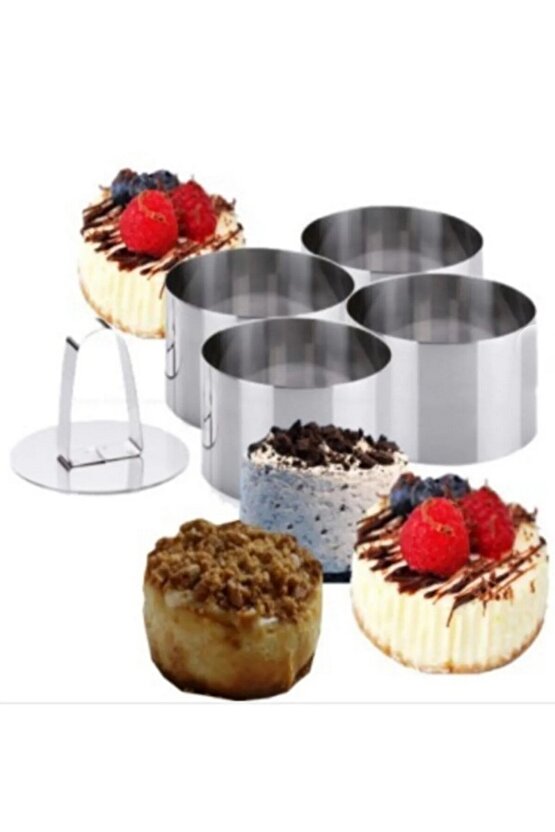 Mold Chef Yuvarlak Delikli Tart Kalıbı Çap 6cm 10 Adet