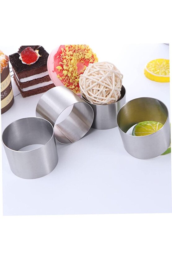 Mold Chef Yuvarlak Pasta Kek Kalıbı Çap 8cm Derinlik 7cm 4 Lü