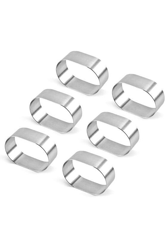 Mold Chef Mini Oval Pasta Kek Kalıbı Çap 4,5cm Uzunluk 6,7 Cm Derinlik 2,5cm 6 Adet