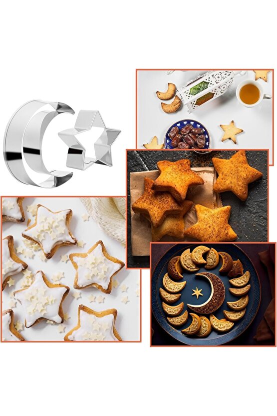 Mold Chef Ay Yıldız Kurabiye Kalıbı 2 Li Set