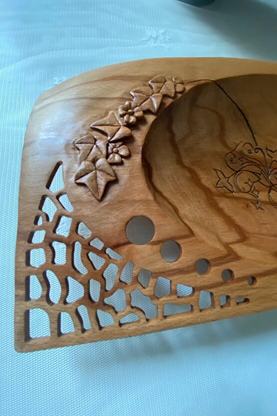 Ahşap Dekoratif Tabak, Oval Tabak, Bowl, Benzersiz, Hediyelik