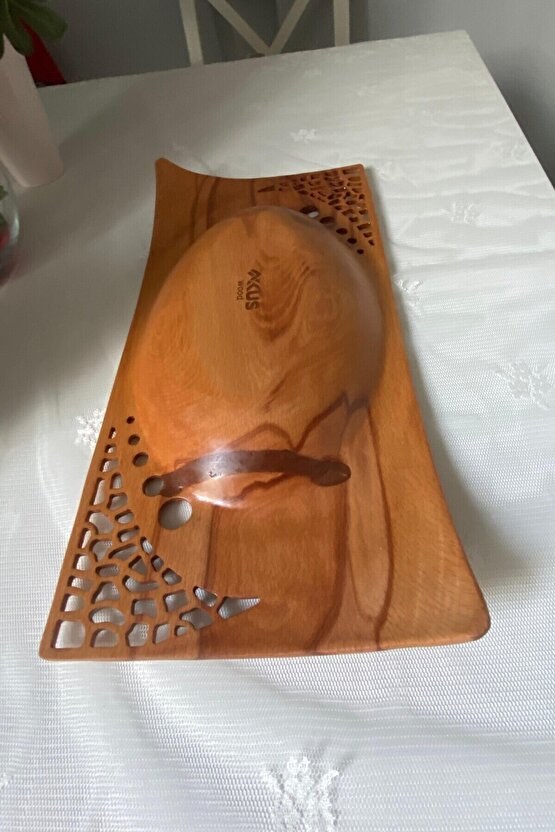 Ahşap Dekoratif Tabak, Oval Tabak, Bowl, Benzersiz, Hediyelik