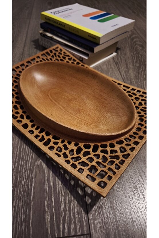 Ahşap Tabak, Hediyelik Dekor Tabak, Kase, Meyvelik, Salata Kasesi, Sunum Tabağı