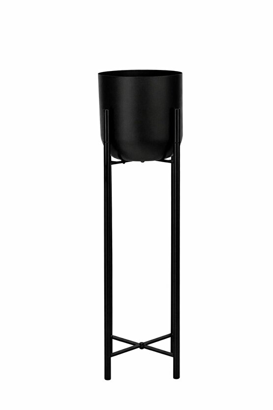 ATLAS 75 CM ÇAP 20 SİYAH AYAKLI SAKSILIK