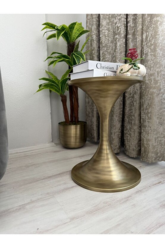 KUM SAATİ GOLD ESKİTME SEHPA
