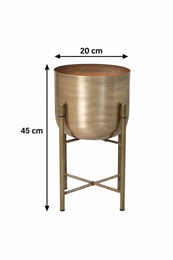 45 CM GOLD ESKİTME SAKSI ÇAP 20 CM