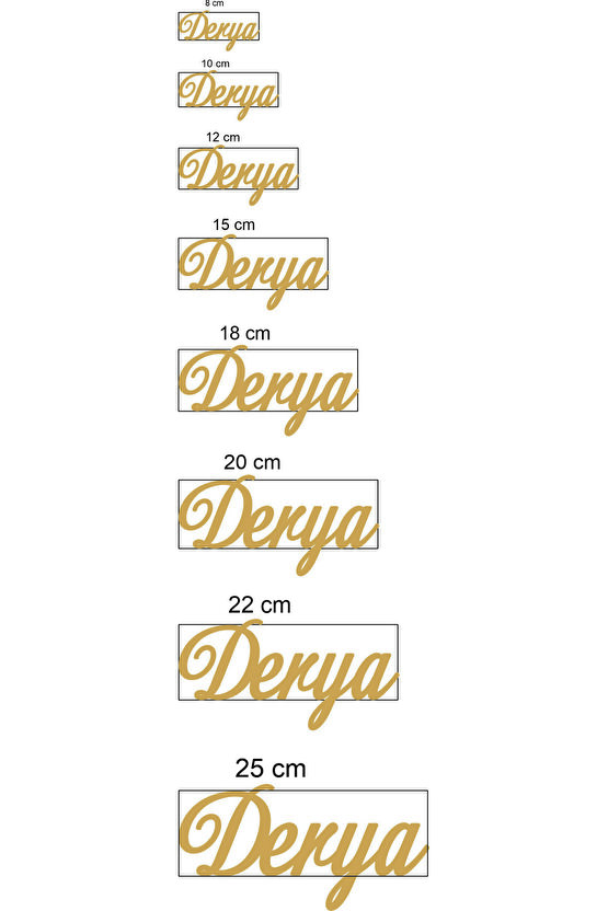 Gold Aynalı Pleksi Isim- Altın Aynalı Pleksi Isim 15 Cm Gold