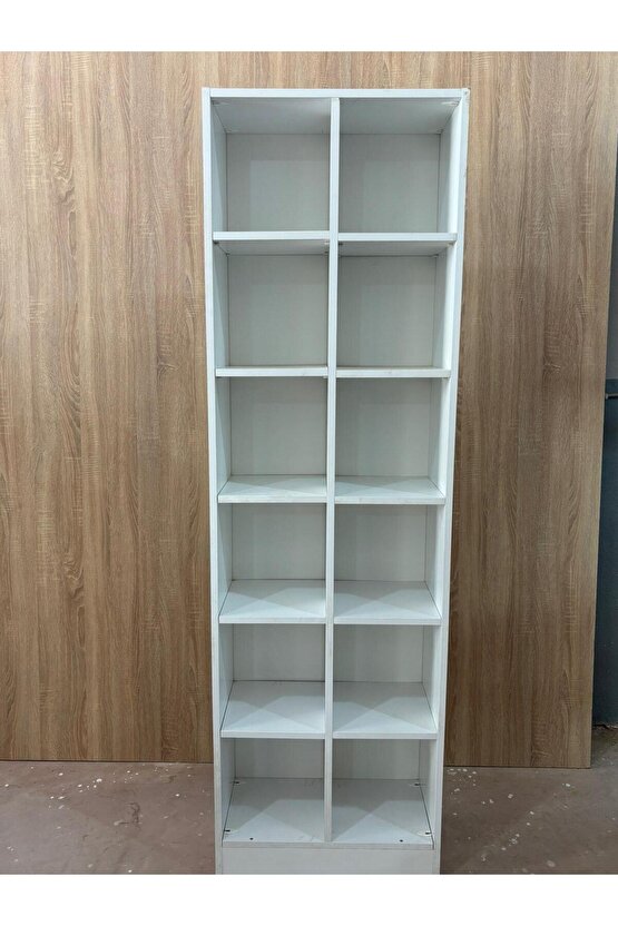 Modern 2li Kitaplık MDF Çok Raflı Kitaplık Salon Ofis Çalışma Odası Dekoratif Kitap Raflı