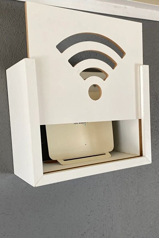 Modem Saklama Kutusu Duvar Düzenleyici Mdf Uzunluk (22CM) Genişlik (28CM) Derinlik (12CM)