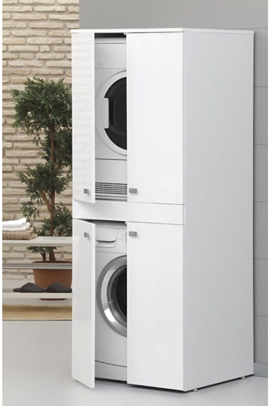 %100 Mdf Çamaşır Makinesi Dolabı Kurutma Makinesi Dolabı 70 Cm