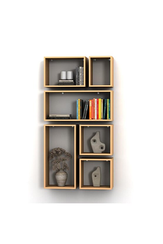 KUTU RAF - MODEL 2 ( DERİNLİK 15 CM ) AKÇAAĞAÇ ( MAT )