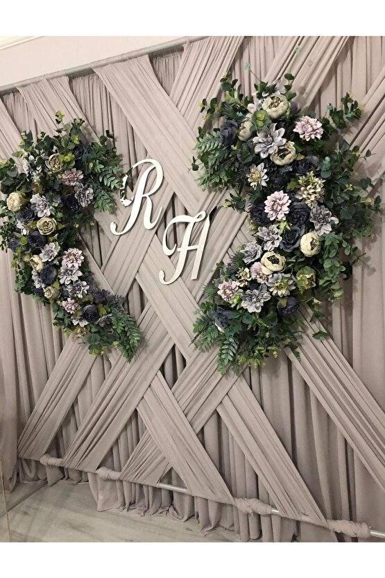 Pleksi 2li Harf 30 Cm Süs Organizasyon Kına-söz-nişan-nikah Arka Fon Dekoru