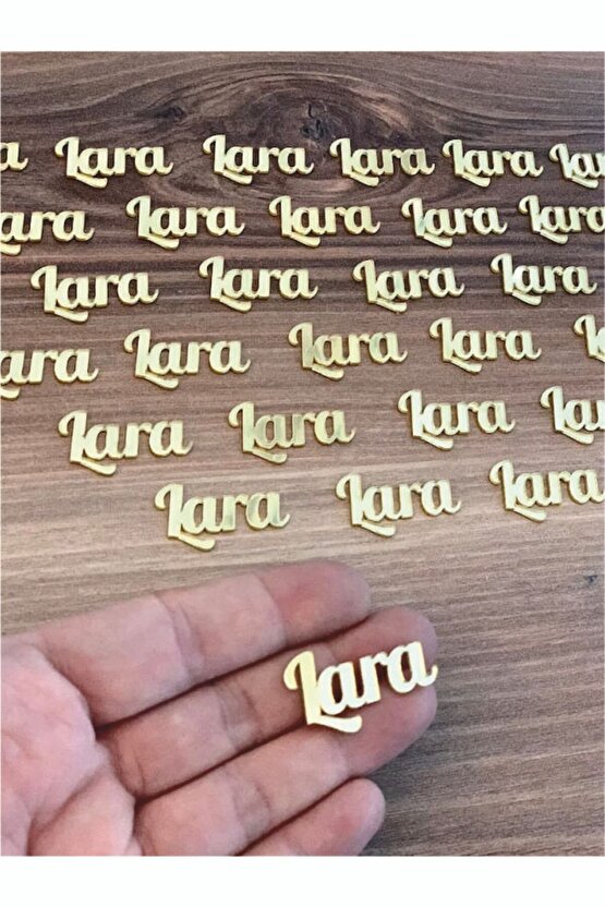 Tek isim koruma jelatinli Pleksi Isim Etiket 4cm Isimli Gold Gümüş - 25 Adet